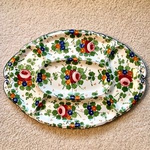 Antipasto Platter from Castelli Italy Ceramic Tray 15”